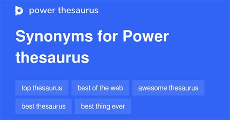 power thesaurus